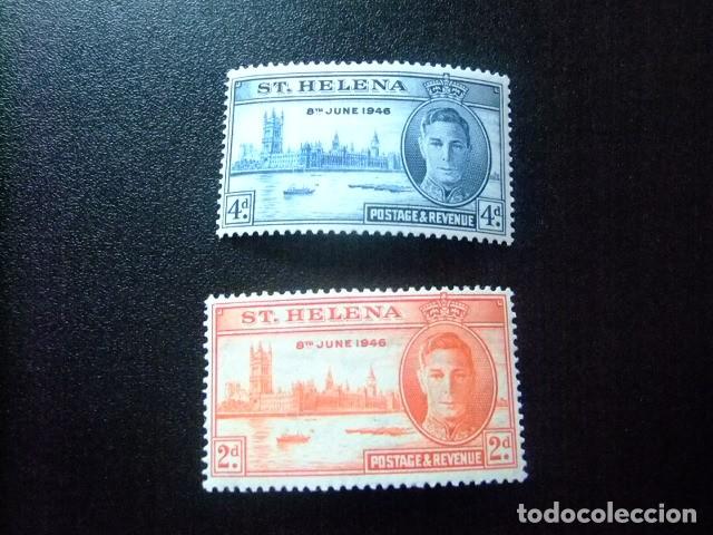 Sellos: 52 ST. HELENA 1946 / ANIVERSARIO de la VICTORIA KING GEORGE VI / YVERT 110 / 111 MH