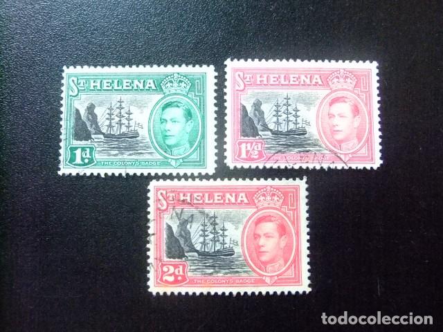 Sellos: 52 ST. HELENA 1949 / KING GEORGE VI / YVERT 118 / 120 FU