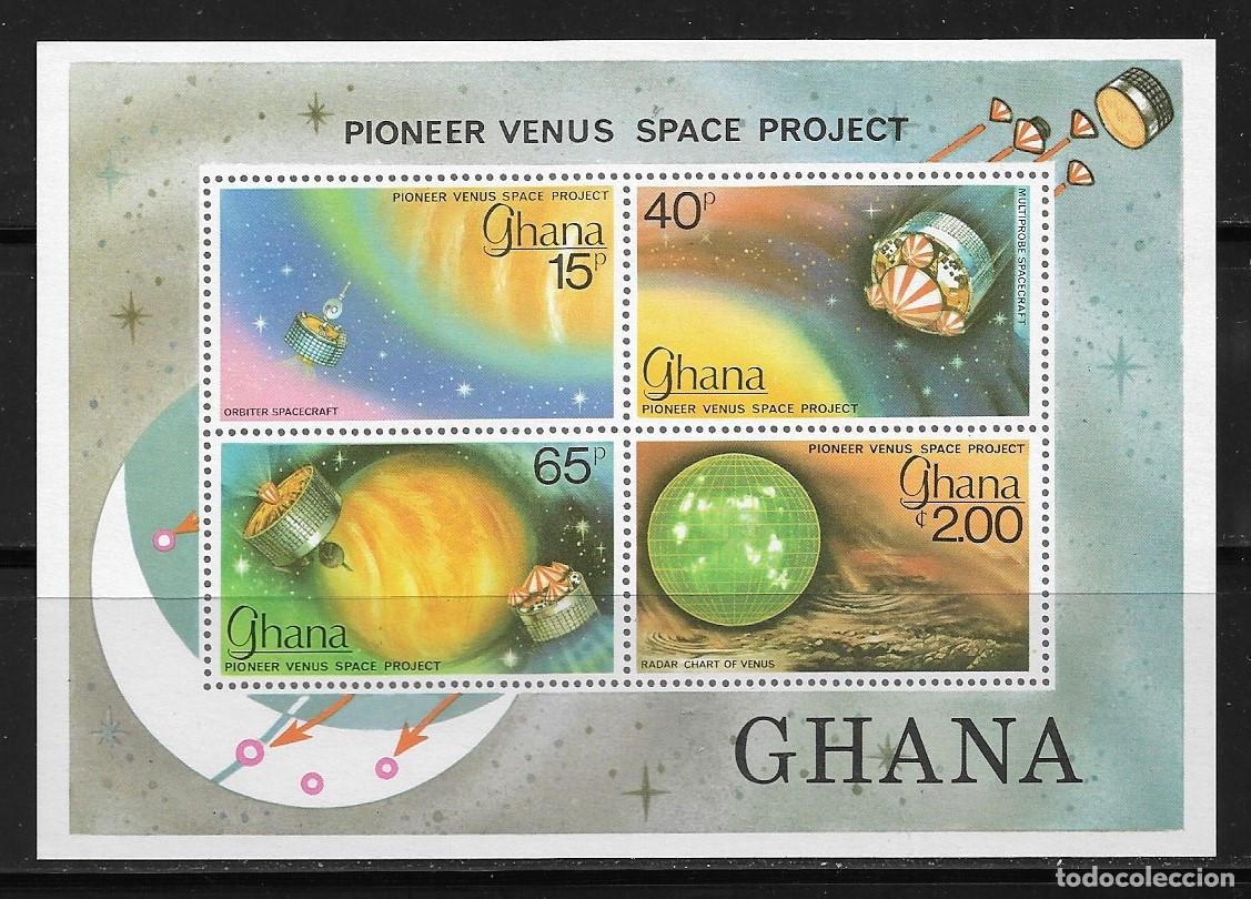 Sellos: GHANA 1978, HOJA BLOQUE Ivert 77 - TEMA ESPACIO. MNH.