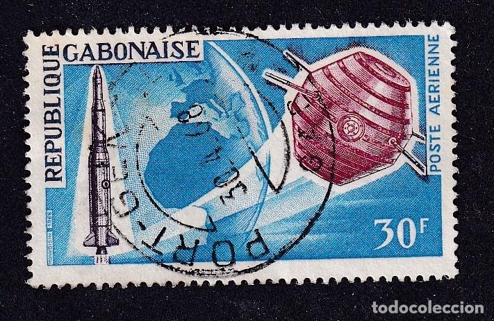 Sellos: GABON Yvert PA n&deg; 45 conqu&ecirc;te de l'espace oblit&eacute;r&eacute;