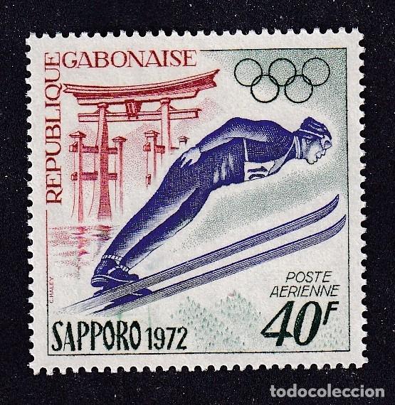 Sellos: GABON Yvert PA n&deg; 122 ** jeux olympiques de Sapporo