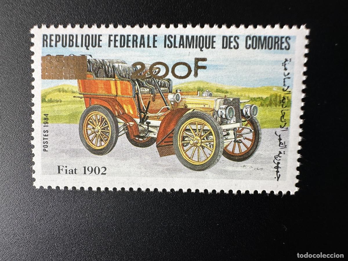 Briefmarken: Comoras 1996 Mi. 1166 200F sobre 350F sobrecargado Fiat 1902 autom&oacute;vil Auto