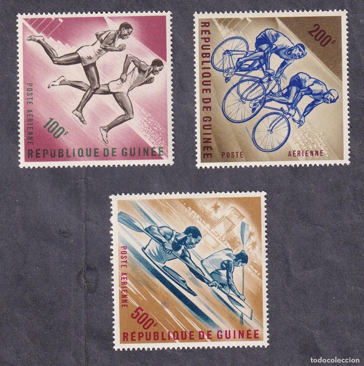 Sellos: GUINEEE Yvert PA n&deg; 29 &agrave; 31 ** sport
