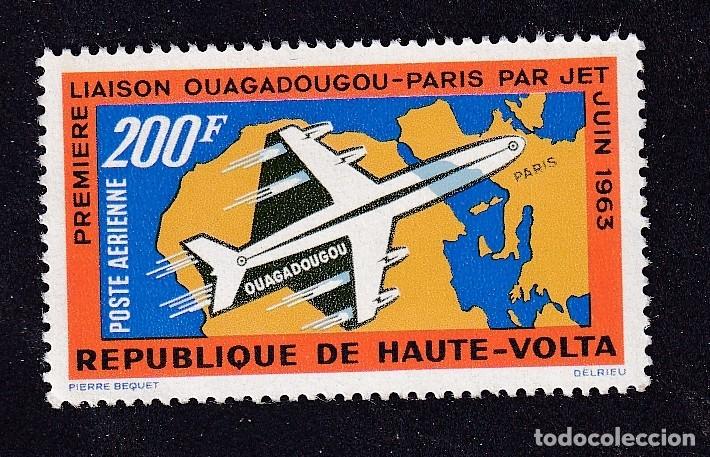 Sellos: HAUTE-VOLTA Yvert PA n&deg; 8 ** liaison Ouagadougou-Paris