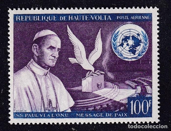 Sellos: HAUTE-VOLTA Yvert PA n&deg; 33 ** message de paix du pape Paul VI