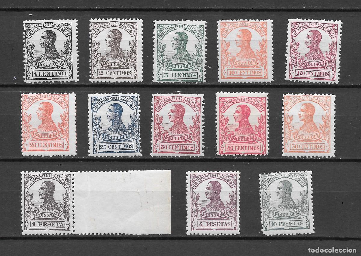 Sellos: ESPA&Ntilde;A (Guinea) 1912-Alfonso XIII - Ed. 85/97 MNH**
