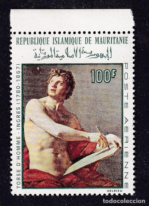 Sellos: MAURITANIE Yvert PA n&deg; 78 ** tableau de Ingres torse d'homme