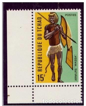 Sellos: TCHAD Yvert n&deg; 271 ** costume guerrier armure massa