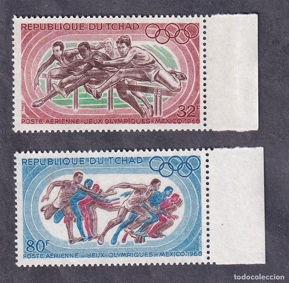 Sellos: TCHAD Yvert PA n&deg; 49 et 50 ** jeux olympiques de Mexico