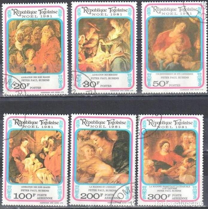 Sellos: TOGO 1981 SERIE 6 STAMPS USED MNH PETER PAUL RUBENS ARTE PINTURAS CHRISTMAS NAVIDAD NOEL NATALE