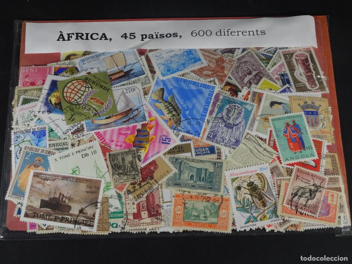 Sellos: &Aacute;FRICA 45 PA&Iacute;SES 600 SELLOS DIFERENTES, VER FOTOS
