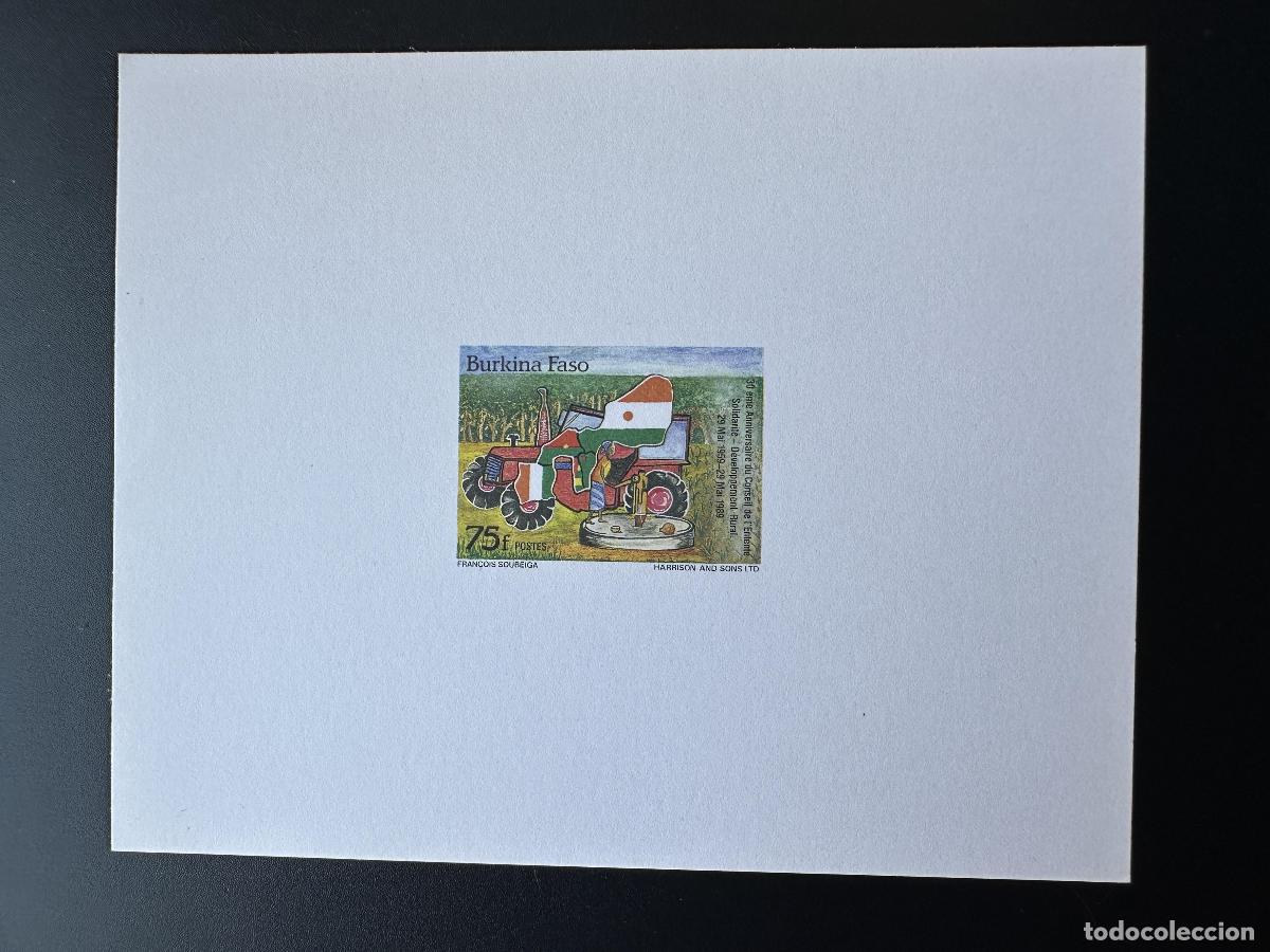 Timbres: Burkina Faso 1989 Mi. 1209 evento de lujo Conseil l'Entente Tractor