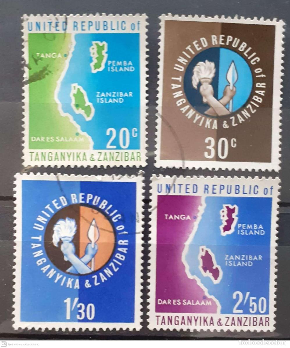 Sellos: TANGANICA n&ordm; 56/59&ordm; Uni&oacute;n con Zanzibar. &Uacute;ltima serie del pa&iacute;s. Serie completa