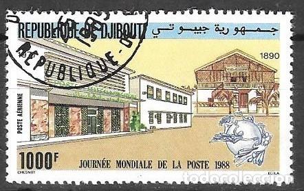 Sellos: SELLO USADO DE DJIBOUTI 1988, CORREO AEREO YT 244