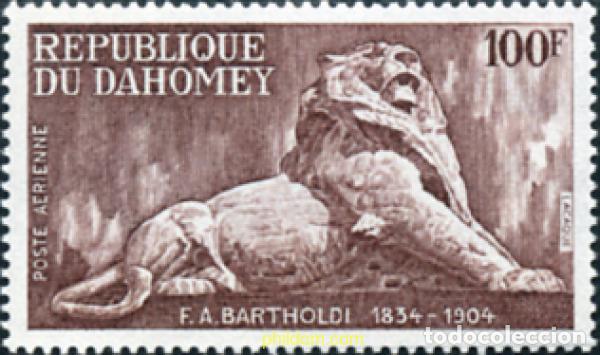 Sellos: 193751 MNH DAHOMEY 1974 140 ANIVERSARIO DEL NACIMIENTO DE FREDERIC-AUGUSTE BARTHOLDI
