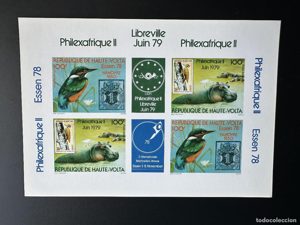 Timbres: Alto Volta 1978 Mi. P&aacute;jaros de Philexafrica Essen engomados Bl. 730 - 731 ND
