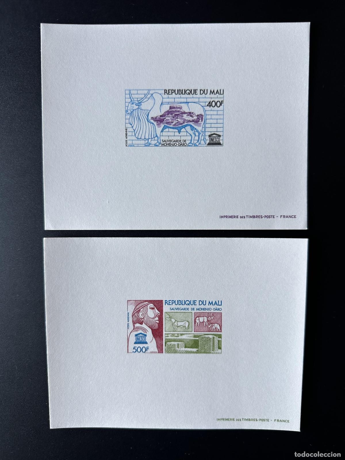 Timbres: Mali 1976 Mi. 550 - 551 prueba de lujo la UNESCO Safeguard Mopti-Daro