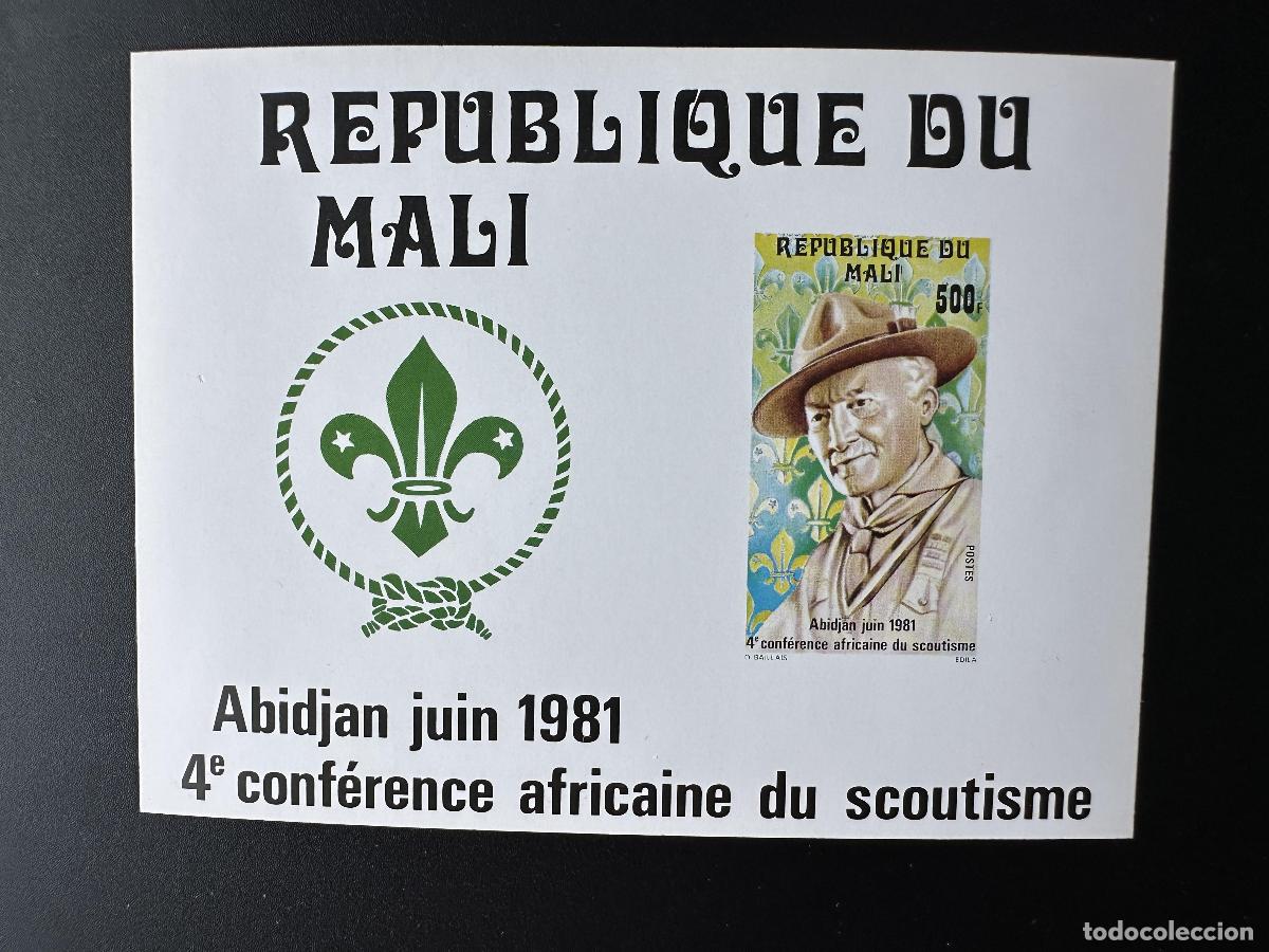 Selos: Mal&iacute; 1981 Mi. Bl. 16 evento de lujo: Scouting Conferencia Africana Abidjan