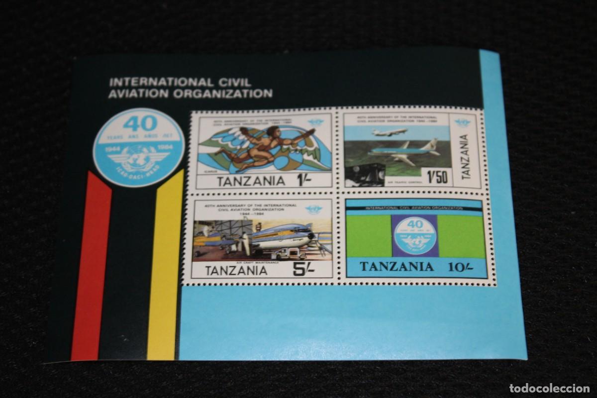 Sellos: HOJA BLOQUE TANZANIA 1984 - INTERNATIONAL CIVIL AVIATION ORGANIZATION