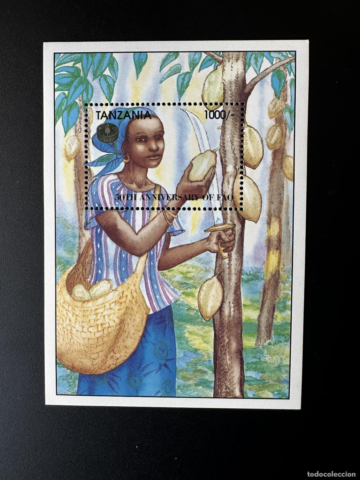 Francobolli: Tanzania 1995 Mi. Bl. 288 FAO Agricultura Cultivo &aacute;rboles frutales y alimentos