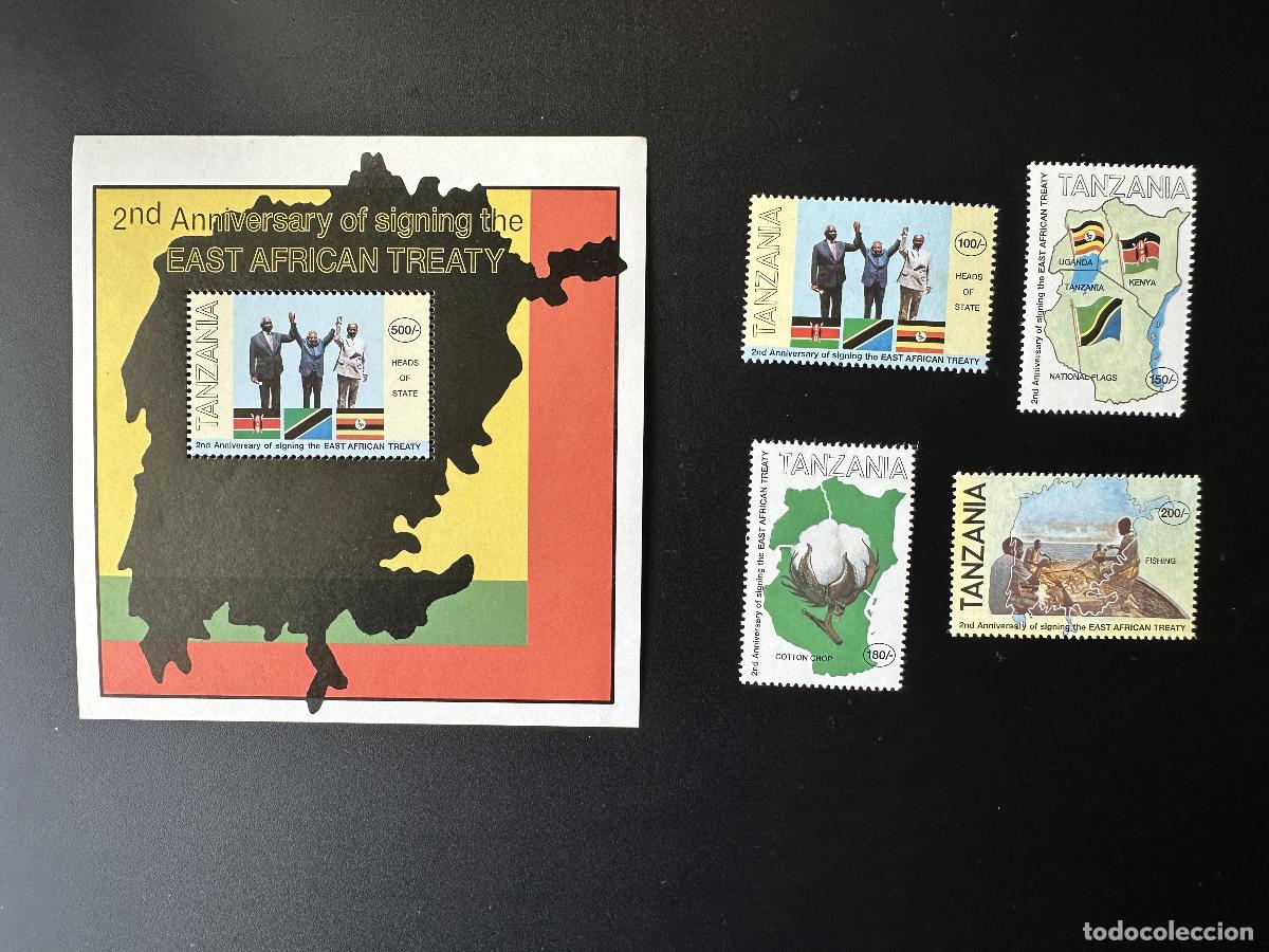 Briefmarken: Tanzania 1995 Mi. 2225-2228 Bl. 304 Segundo aniversario del Tratado de &Aacute;frica Oriental Algod&oacute;n