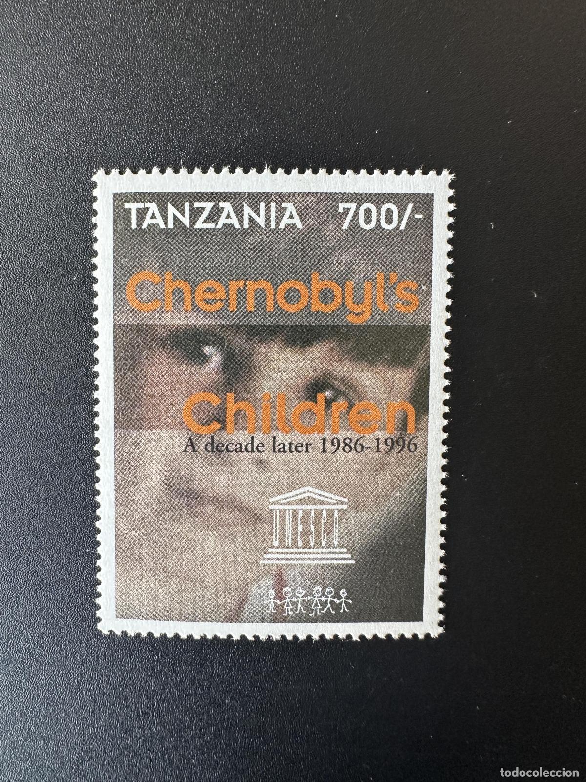 Sellos: Tanzania 1997 Mi. 2627 Desastre nuclear de Chernobyl ni&ntilde;os UNESCO 1986-1996