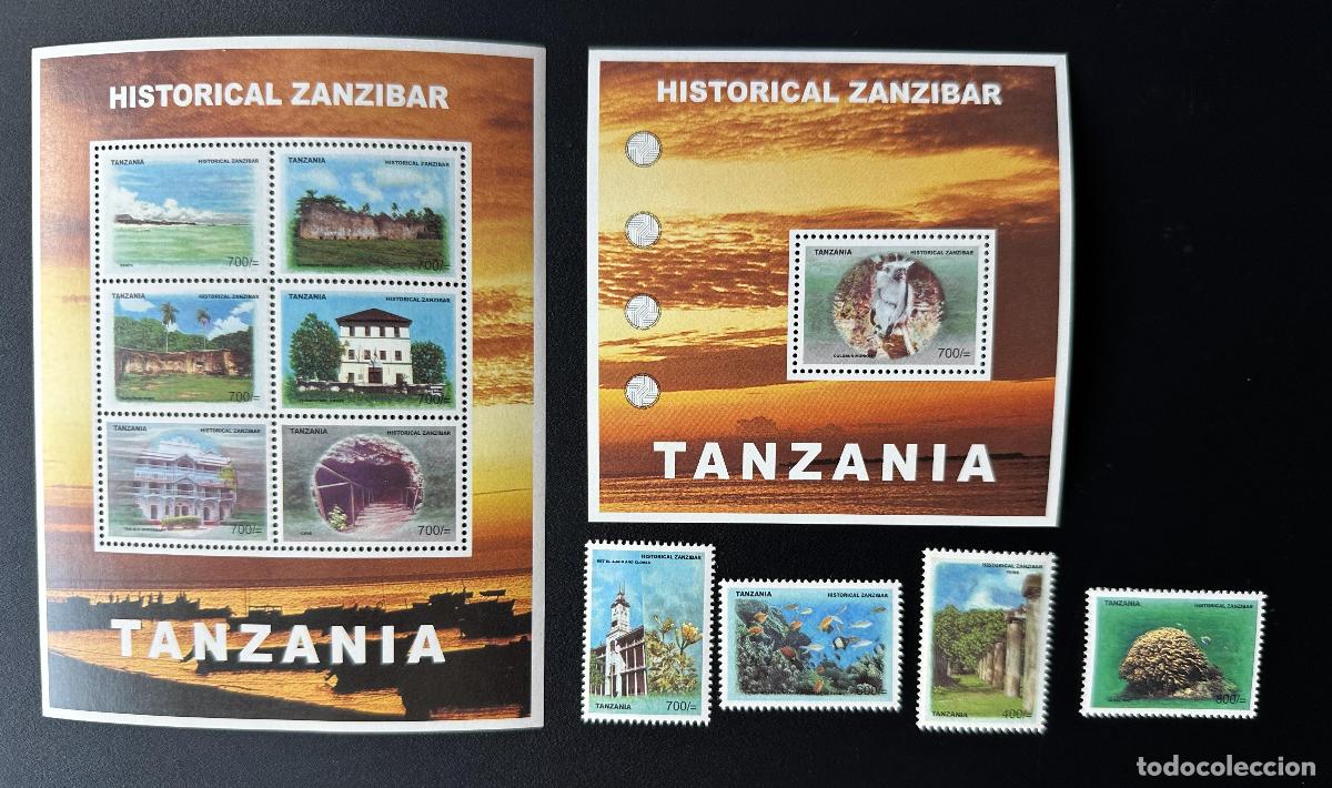 Sellos: Tanzania 2007 Mi. 4458-4467 Bl. 603 Arquitectura hist&oacute;rica de Zanz&iacute;bar Vida silvestre