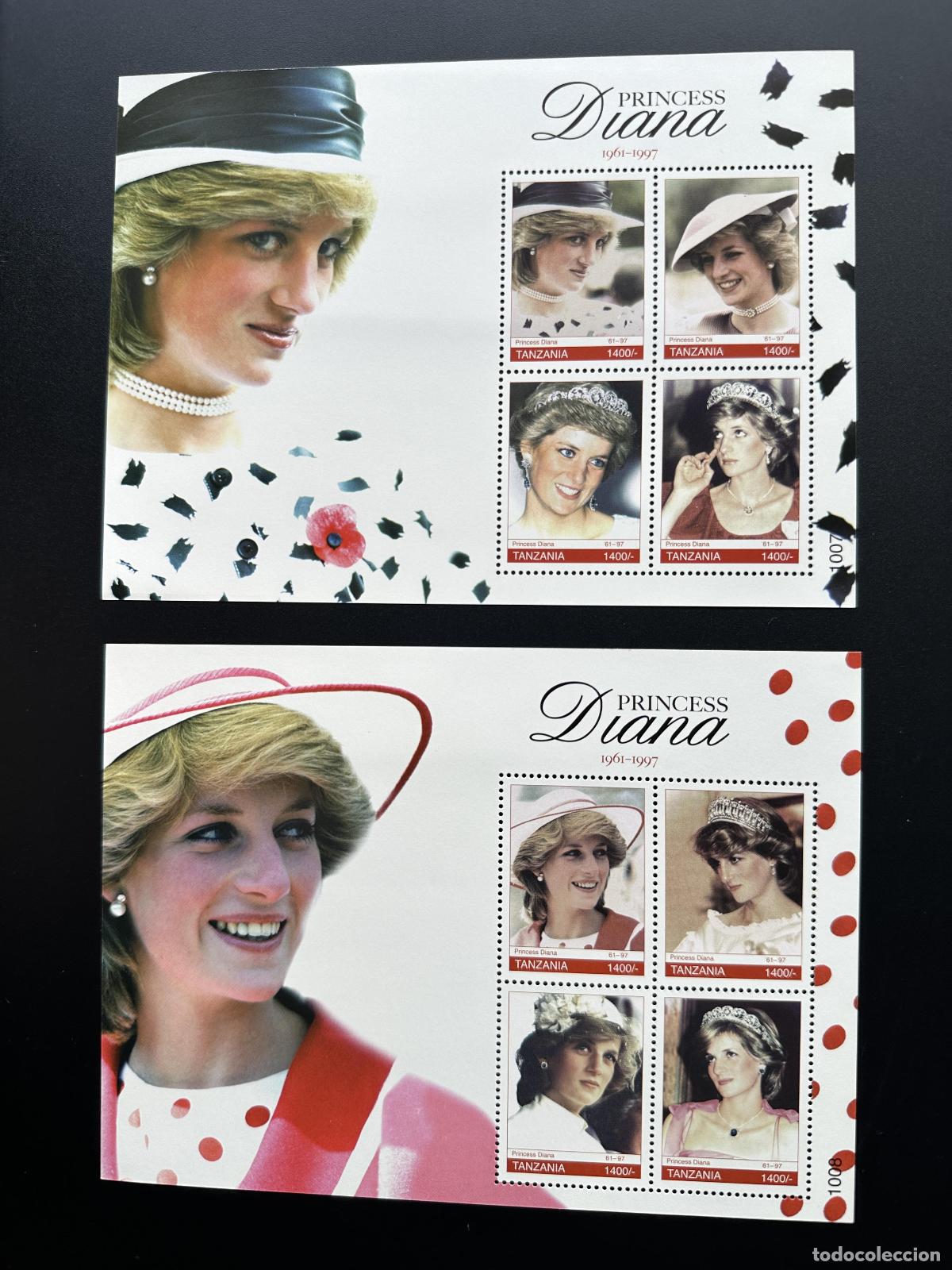 Sellos: Tanzania 2010 Mi. Bl. 4722 - 4729 Familia Real de la Princesa Diana Lady Di