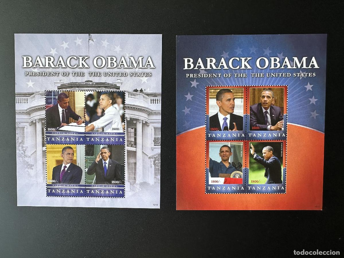 Sellos: Tanzania 2010 Mi. No. 4753 - 4760 Presidente Barack Obama Casa Blanca EE. UU.