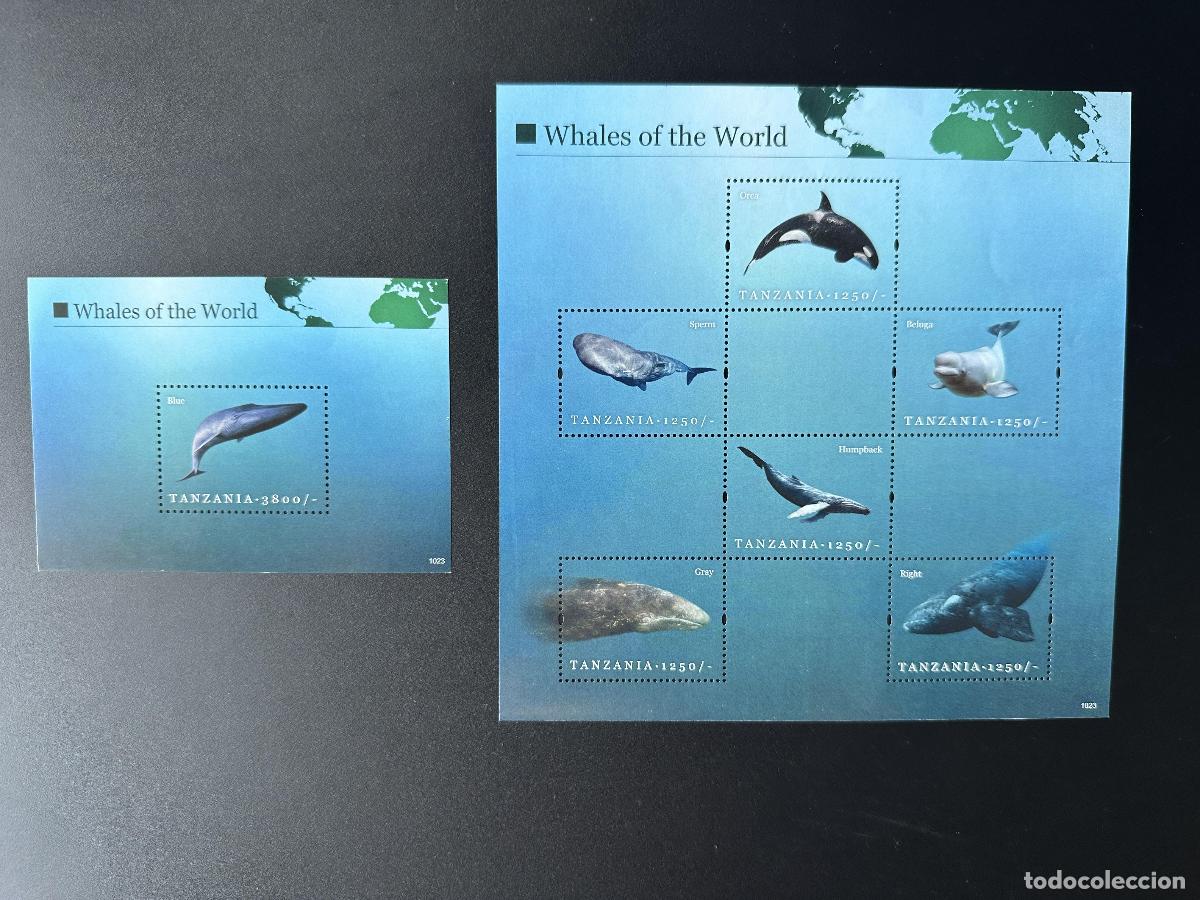 Sellos: Tanzania 2011 Mi. 4788 - 4793 Bl. 642 Ballenas Cet&aacute;ceos Animales marinos Mam&iacute;feros