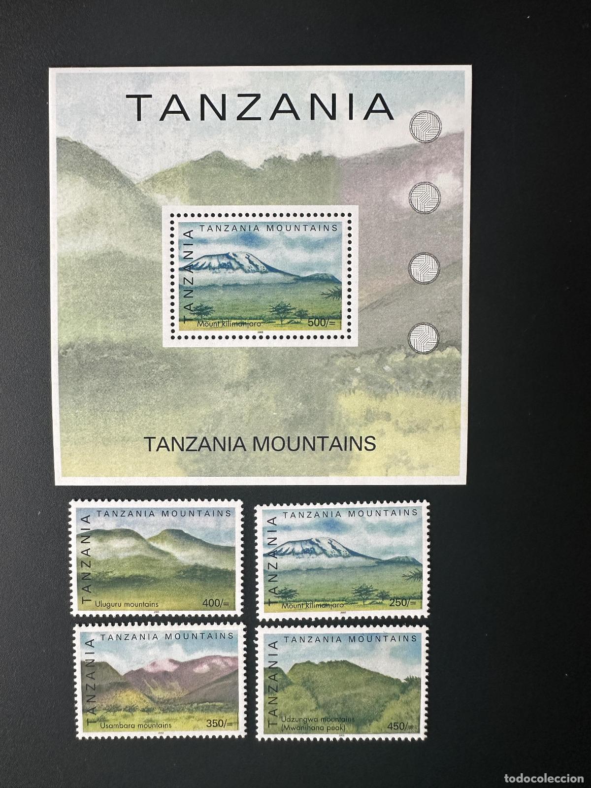 Sellos: Tanzania 2002 Mi. 4068-4071 Bl. 539 Monta&ntilde;as del Kilimanjaro Uluguru Usambara
