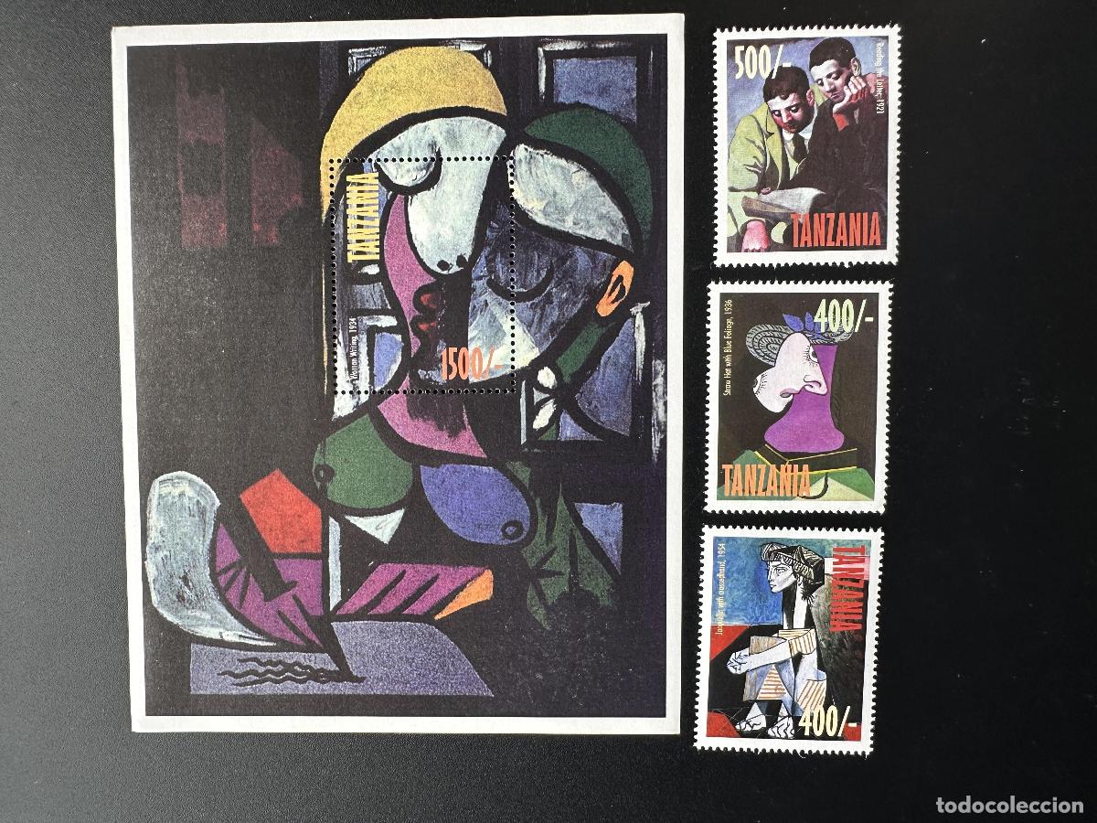 Timbres: Tanzania 1998 Mi. 3127 - 3129 Bl. 421 Arte Cubismo Picasso Obras abstractas