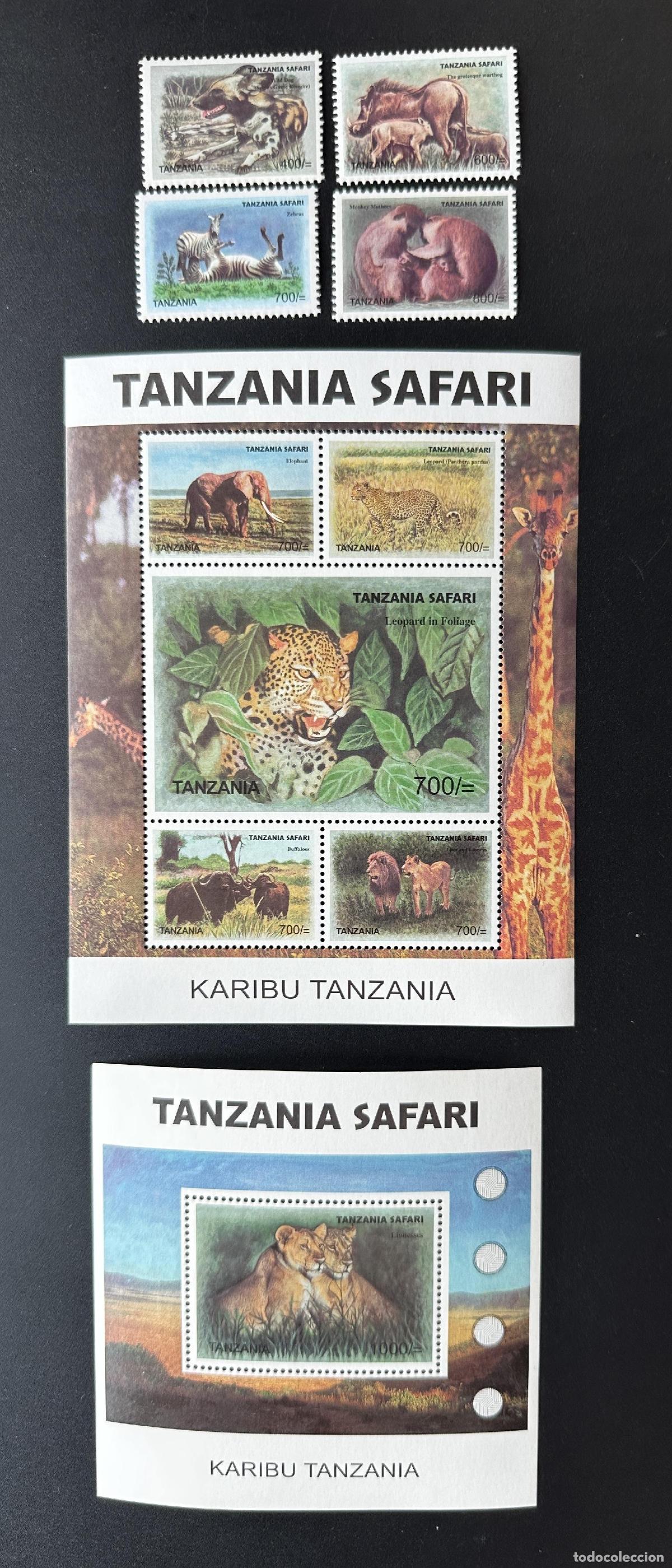 Sellos: Tanzania 2007 Mi. 4448 - 4456 Bl. 602 Safari Wild Animals Elefante Leopardo
