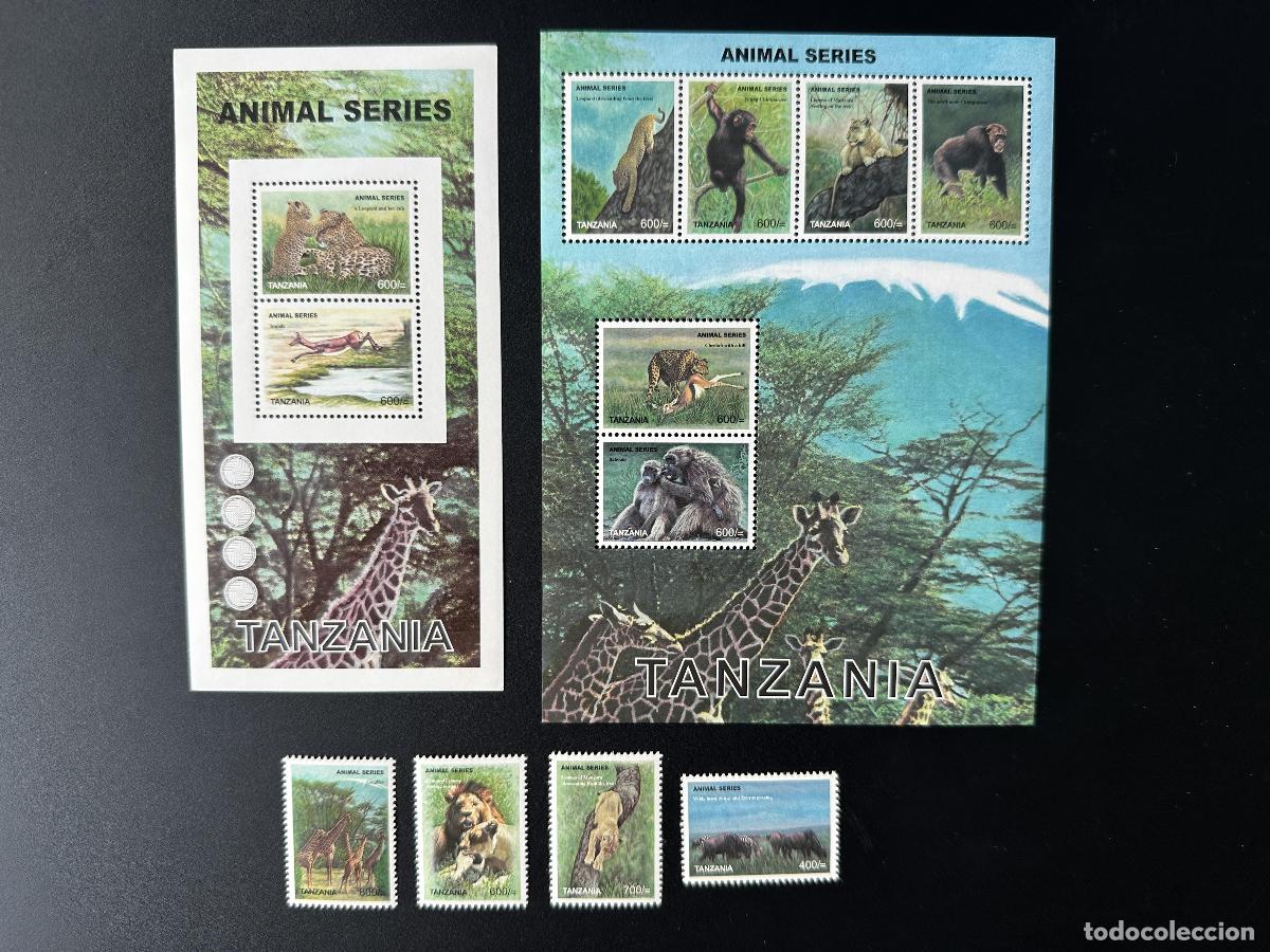 Sellos: Tanzania 2008 Mi. 4544 - 4553 Bl. 617 Animales vida silvestre leopardo jirafa