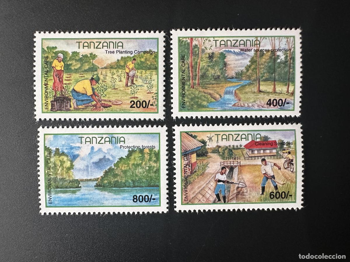Sellos: Tanzania 2000 Mi. 3989-3992 Medio ambiente Reforestaci&oacute;n Protecci&oacute;n del agua Bosques
