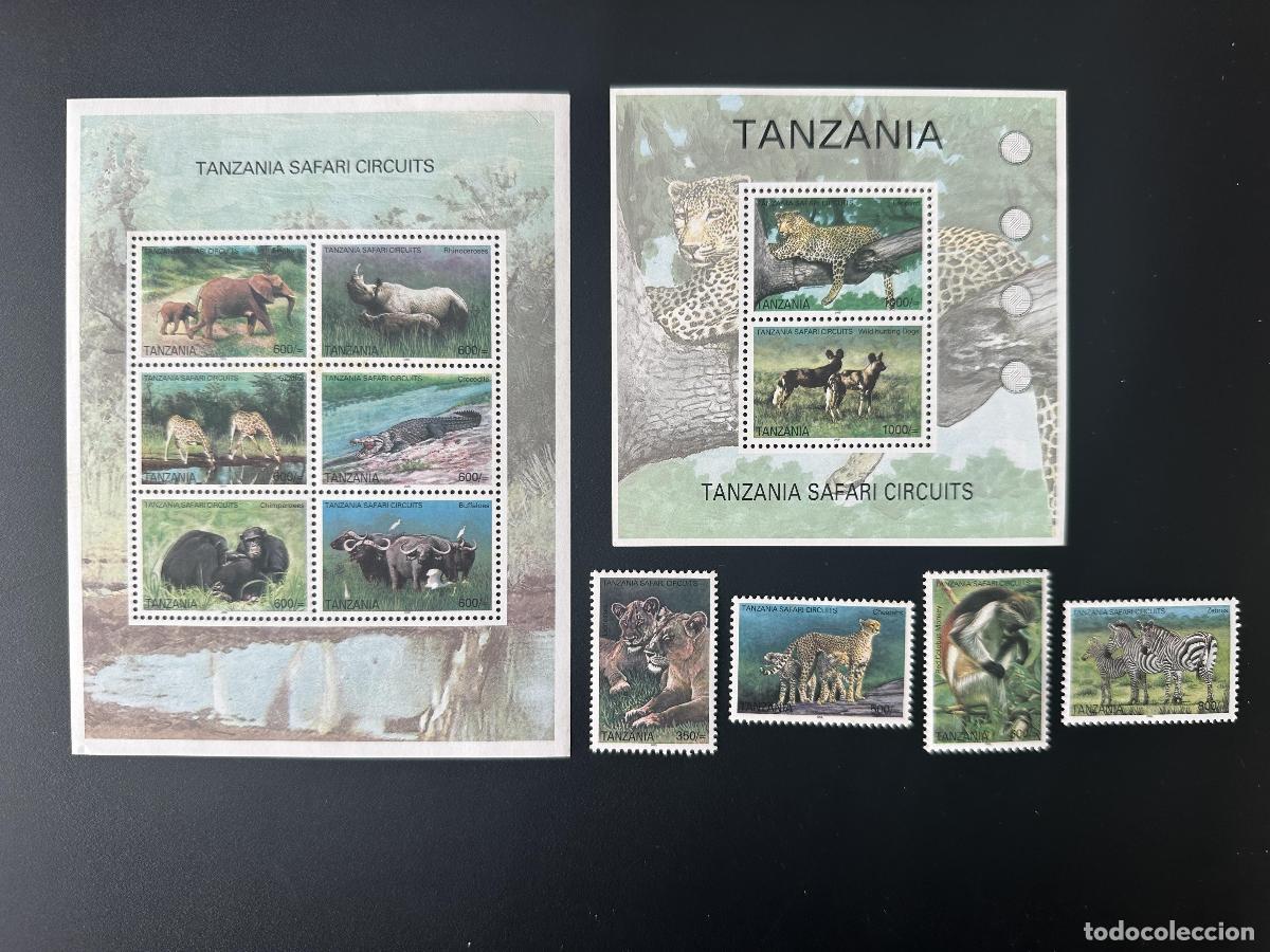 Sellos: Tanzania 2005 Mi. 4228 - 4237 Bl. 572 African Wildlife Safari Elefantes Leopardo