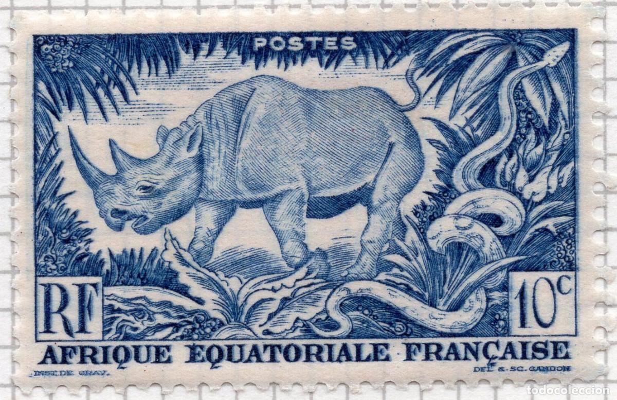 Sellos: AFRICA ECUATORIAL FRANCESA 1947 STAMP MICHEL FR-EQ 262