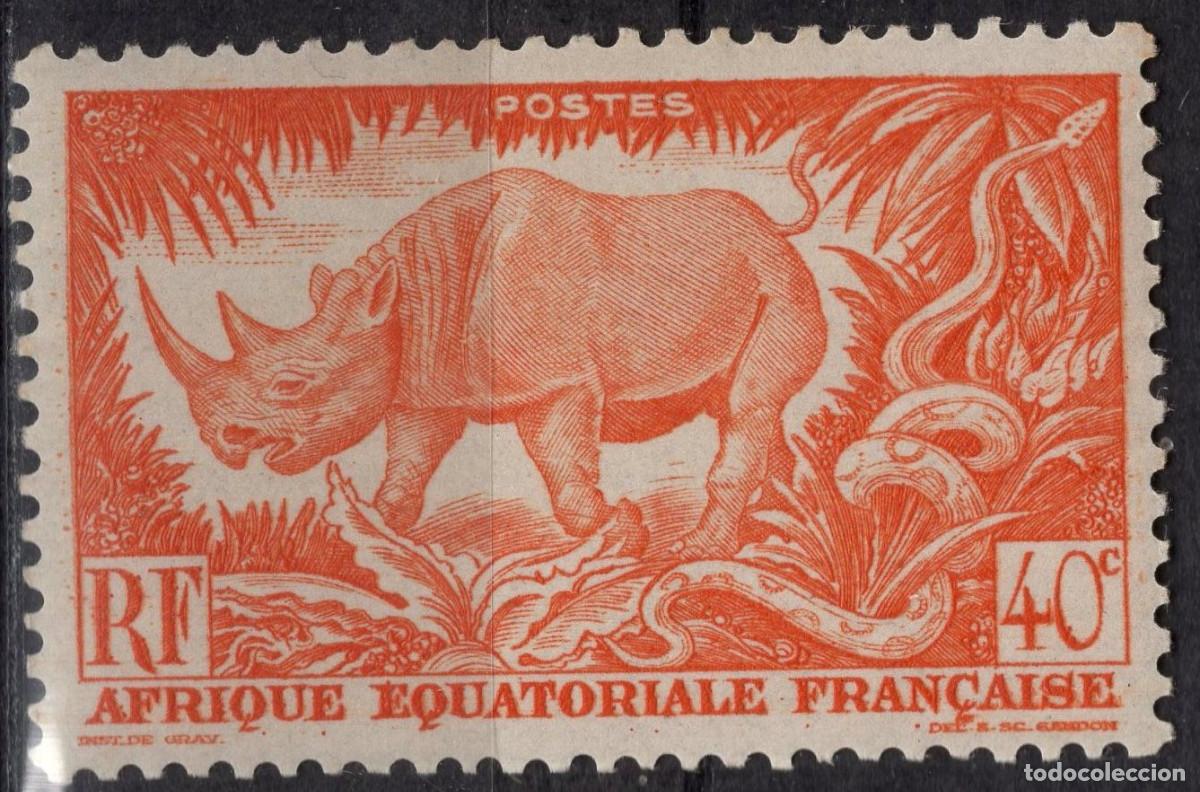 Sellos: AFRICA ECUATORIAL FRANCESA 1947 STAMP MICHEL FR-EQ 264