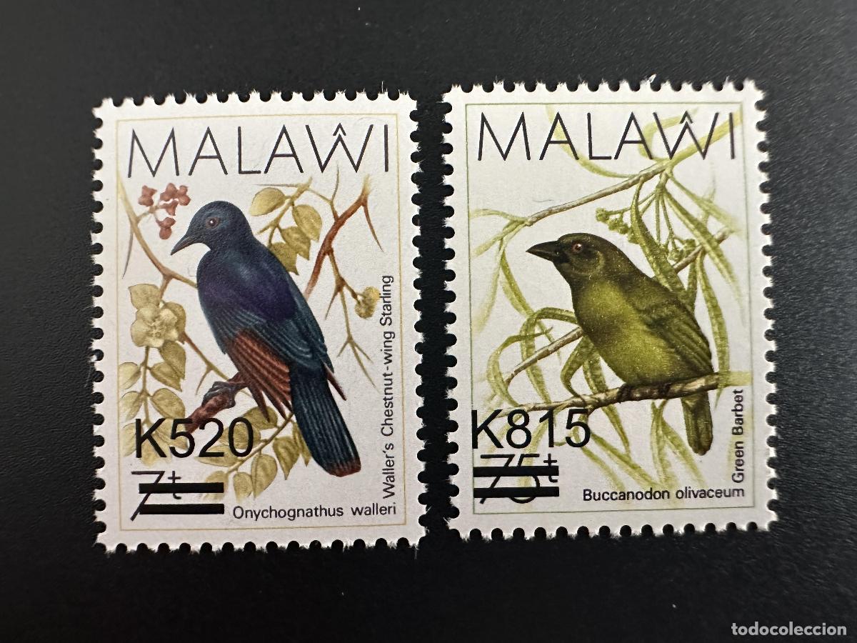 Sellos: Malawi 2016 Mi. 946 - 947 Sobreimpresi&oacute;n V&ouml;gel Birds Fauna MNH**