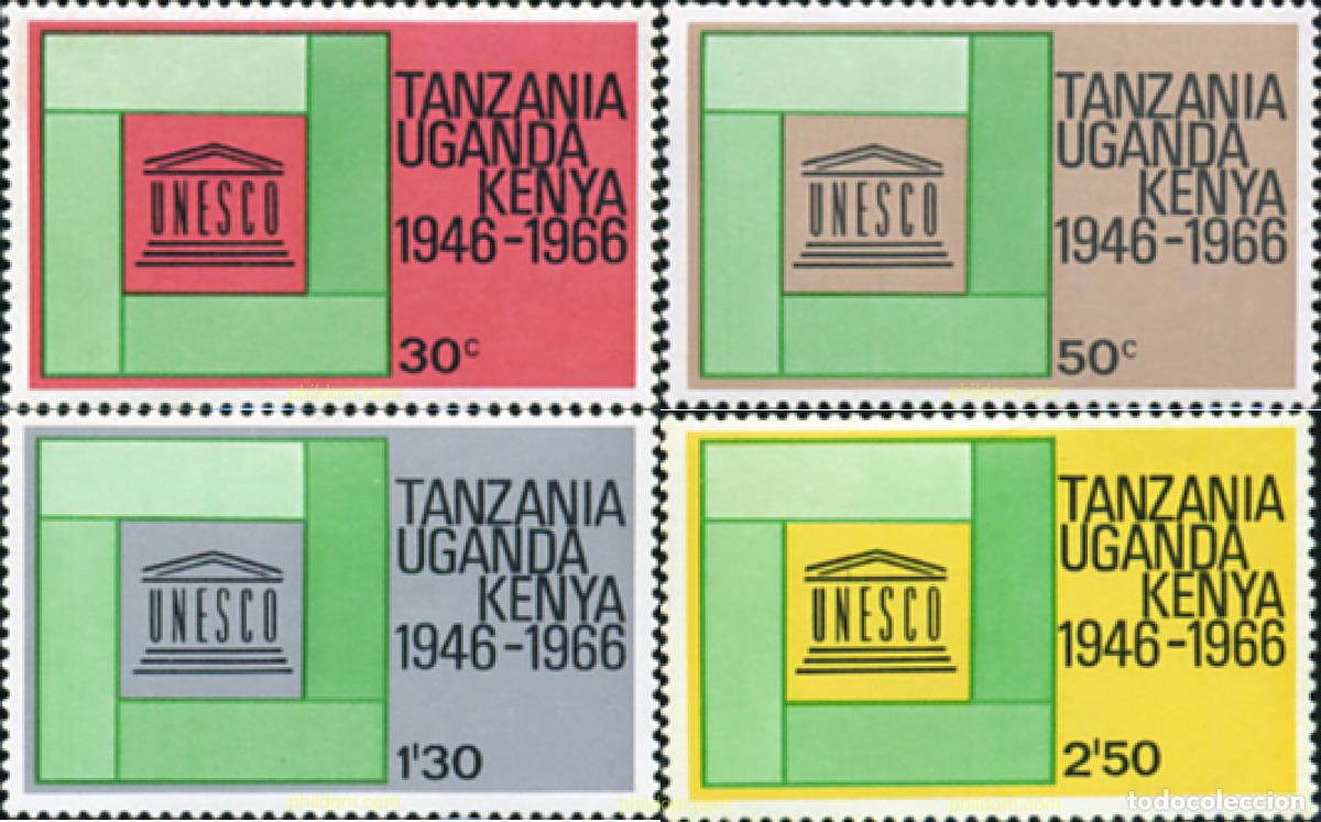 Sellos: 215077 MNH ESTE AFRICANO 1966 20 ANIVERSARIO DE LA UNESCO