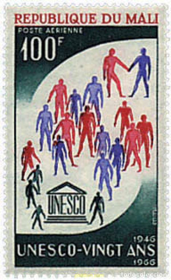 Sellos: 222033 MNH MALI 1966 20&ordm; ANIVERSARIO DE LA UNESCO