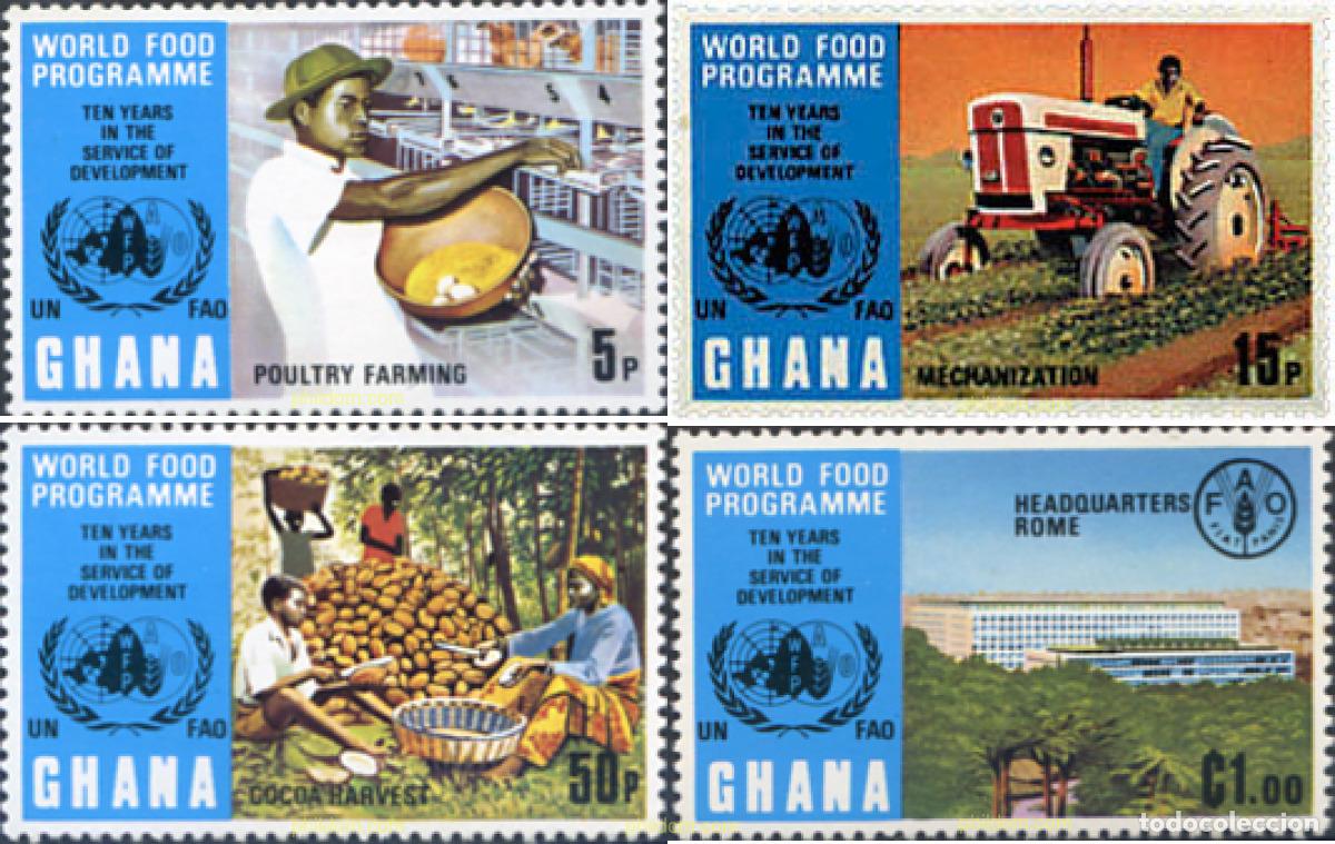 Sellos: 41477 MNH GHANA 1973 10 ANIVERSARIO DE LA ORGANIZACION PARA LA ALIMENTACION Y LA AGRICULTURA