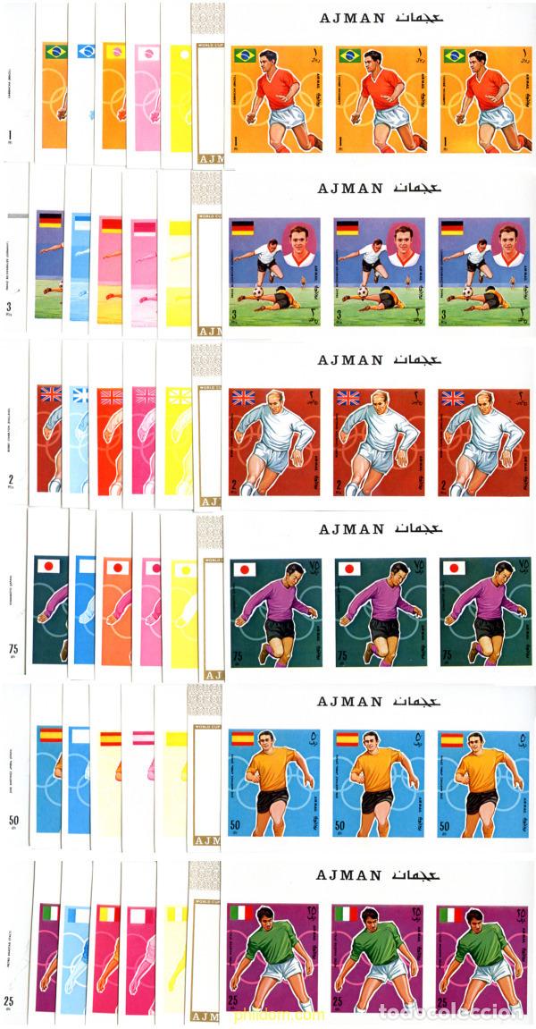 Sellos: 198711 MNH AJMAN 1970 COPA DEL MUNDO DE FUTBOL. MEXICO-70