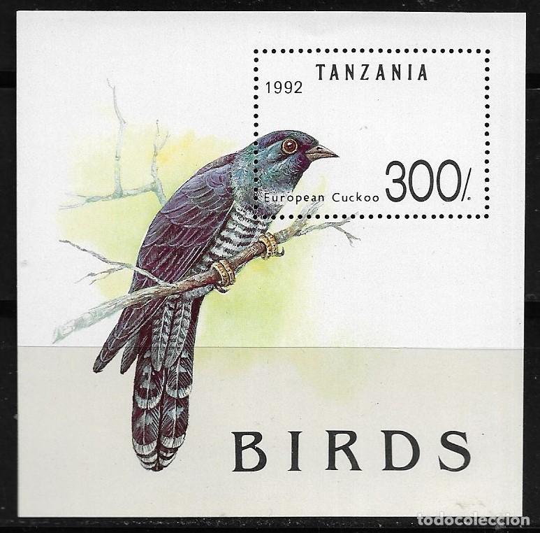 Sellos: TANZANIA 1992, HOJA BLOUE Ivert 181 - FAUNA, CUCO EUROPEO. MNH.