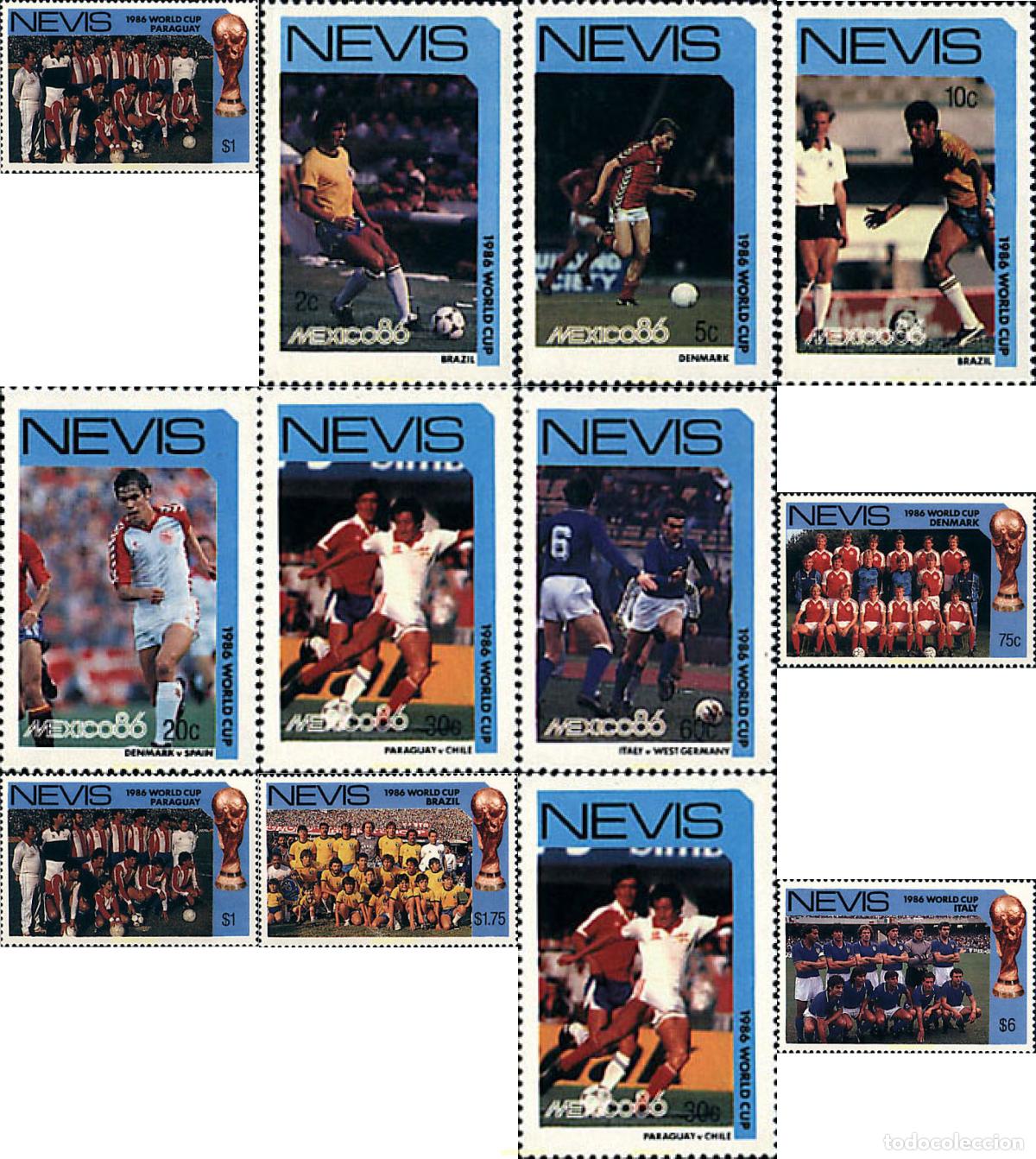 Sellos: 26952 MNH NEVIS 1986 COPA DEL MUNDO DE FUTBOL. MEXICO-86