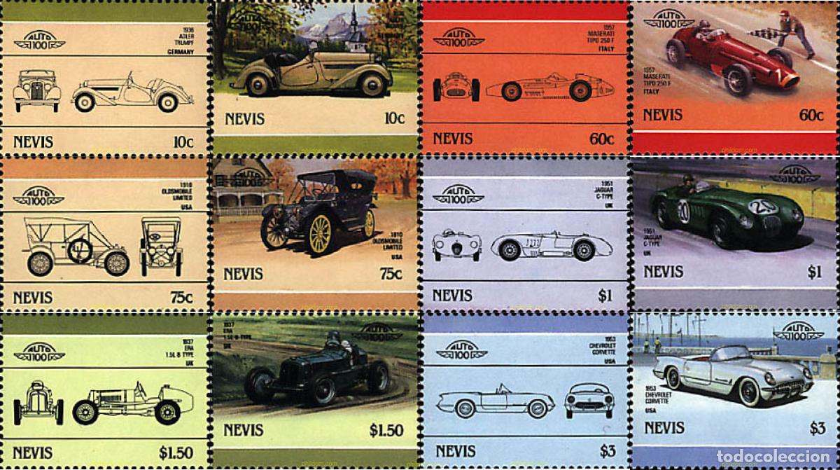 Sellos: 48899 MNH NEVIS 1986 AUTOMOVILES