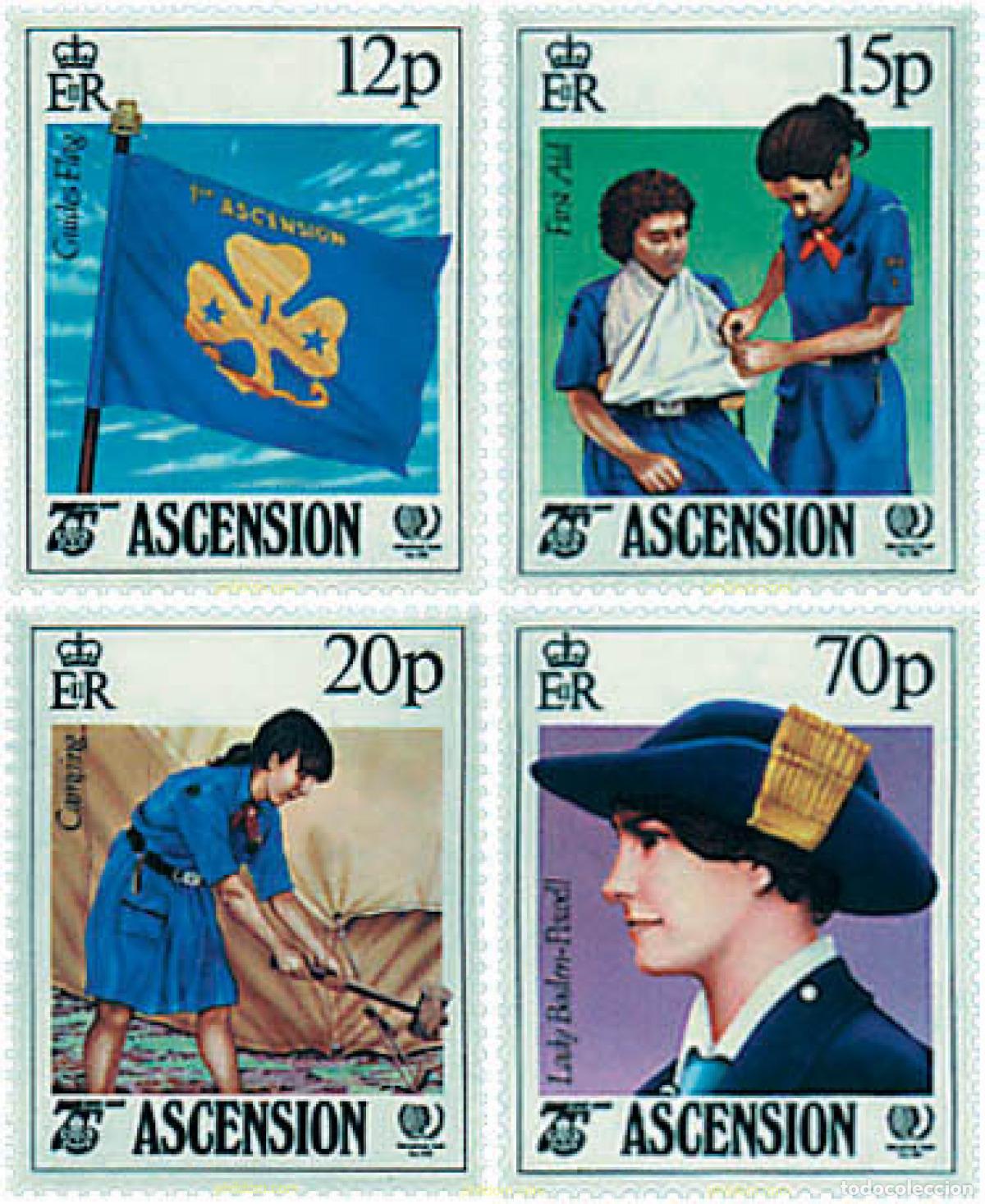 Selos: 38686 MNH ASCENSION 1985 75 ANIVERSARO DEL ESCULTISMO FEMENINO