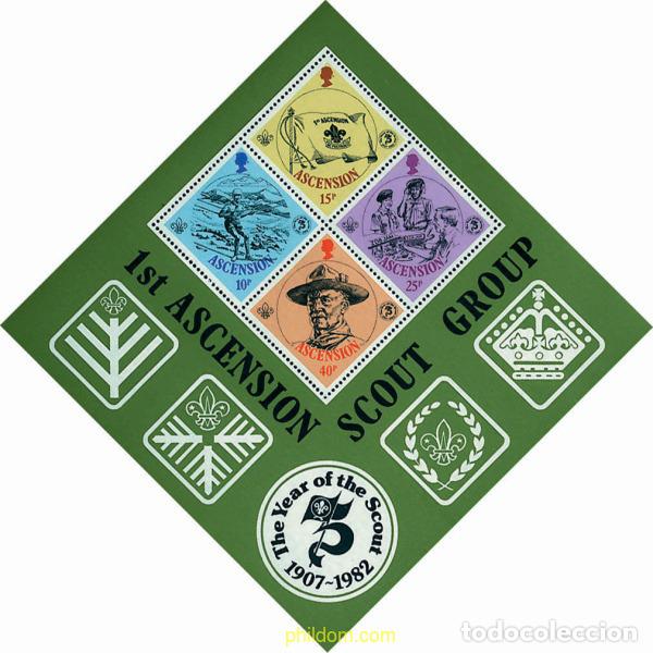 Selos: 37919 MNH ASCENSION 1982 75 ANIVERSARIO DEL ESCULTISMO