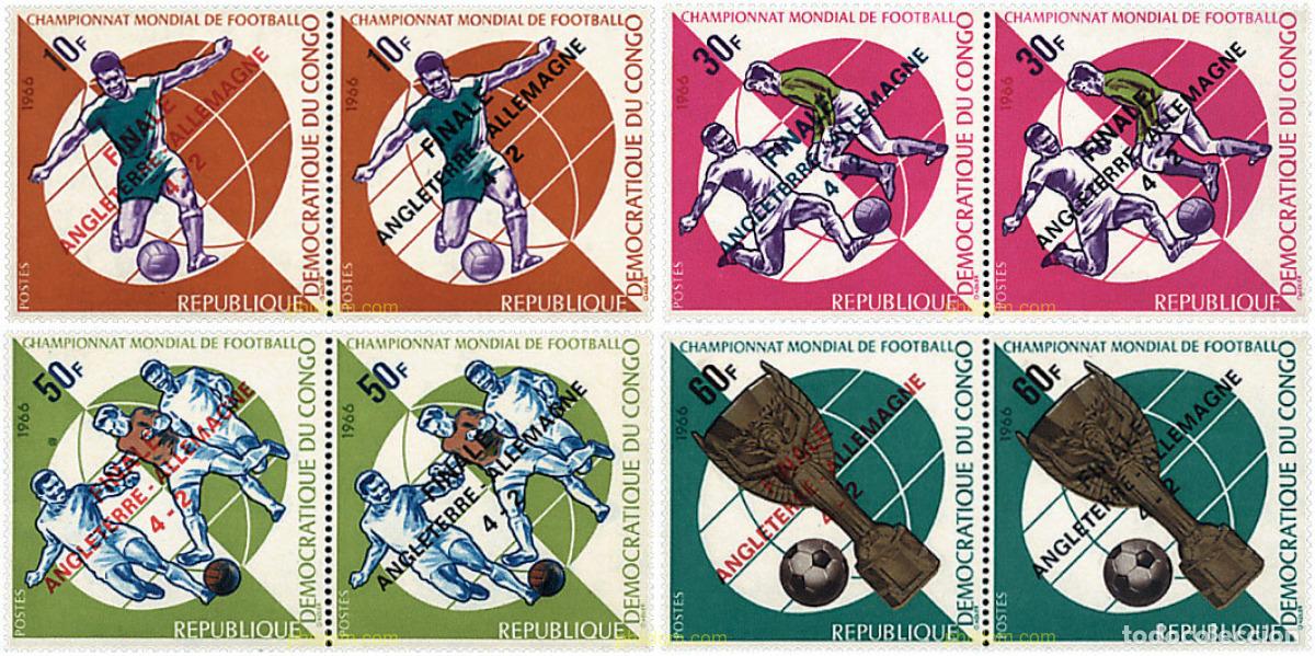 Sellos: 5092 MNH CONGO EX-BELGA 1966 COPA DEL MUNDO DE FUTBOL. INGLATERRA-66