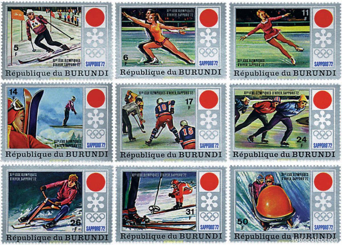 Sellos: 73449 MNH BURUNDI 1972 11 JUEGOS OLIMPICOS DE INVIERNO SAPPORO 1972